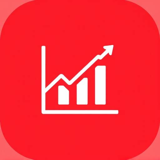 Icon representing a case study with a graph and chart
