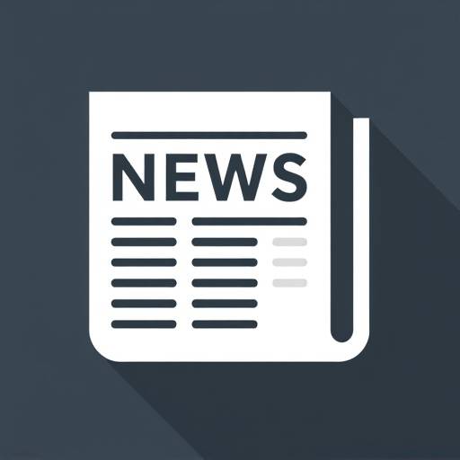 Icon representing industry news with a newspaper symbol