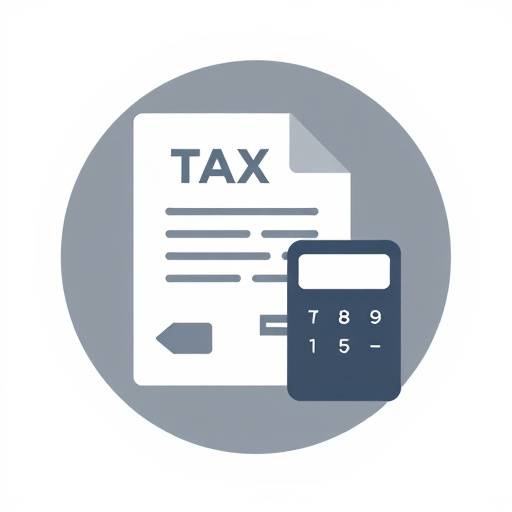 Icon representing tax preparation and planning