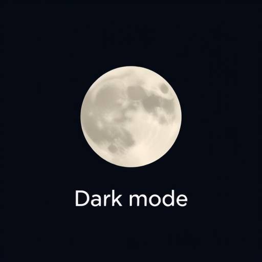 Moon icon for dark mode toggle