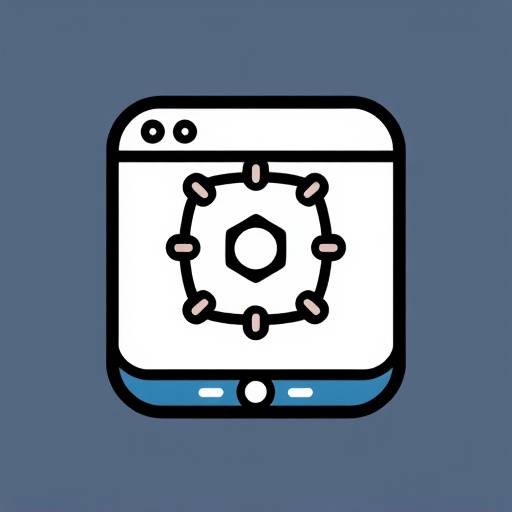 Stylized icon representing a screen reader interface conveying information from a webpage.